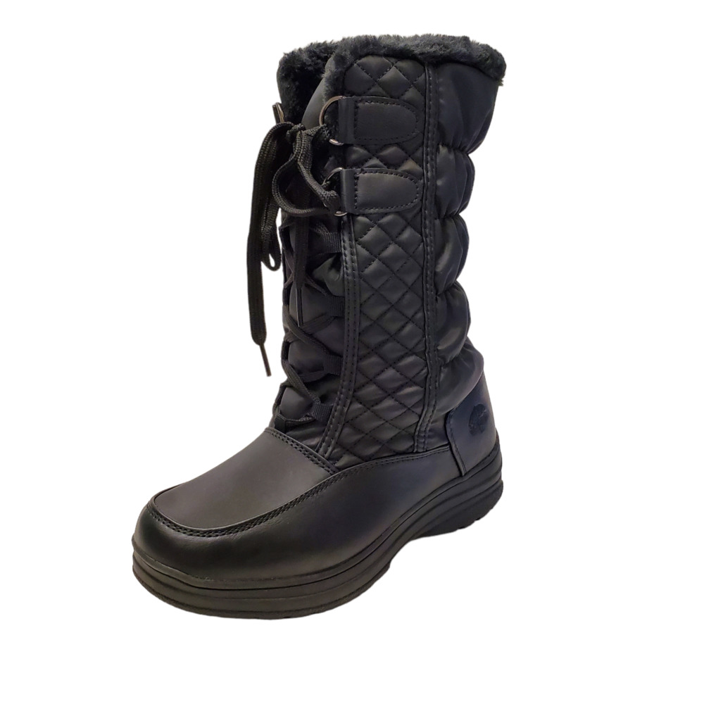 Totes Womens  Shoes Jami Pull On waterproof Winter Snow Boots Black 7M